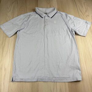 Nike Polo Mans Pullover Embroidered Logo Casual Side Vent Cotton T-Shirt Large